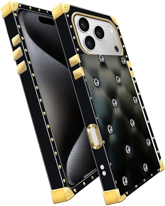 for iPhone 17 Pro Max Case Luxury Golden Decoration - Image 3