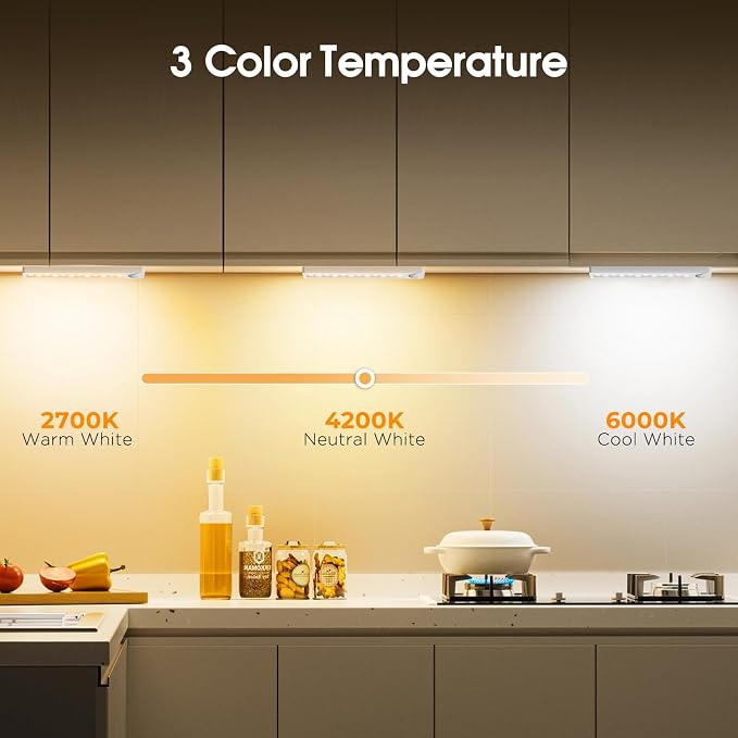 Under Cabinet Rechargeable Dimmable Lighting: 3 Color Temperature Motion Sensor - Image 7