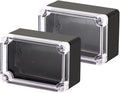 Project Box IP65 Waterproof Junction Box ABS Plastic Black Electrical Boxes DIY by Otdorpatio