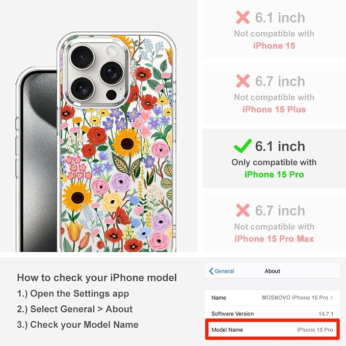 MOSNOVO Case for iPhone 15 Pro - Image 2