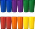 26-ounce Plastic Drinking Glasses Stackable Tumblers Water Cups Mixed Drinkware by ZAINCA