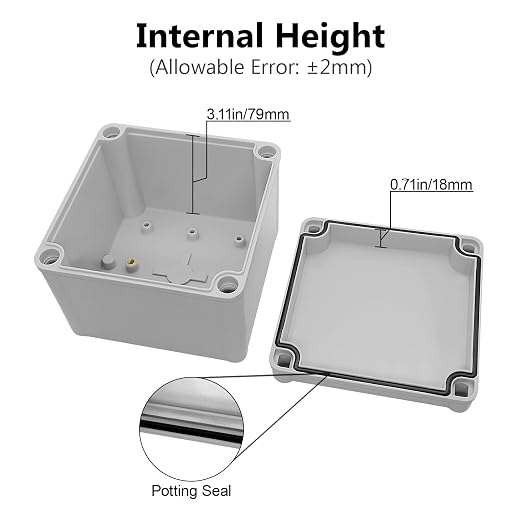 LeMotech Junction Box IP67 Waterproof Dustproof ABS Plastic Project Box - Image 4