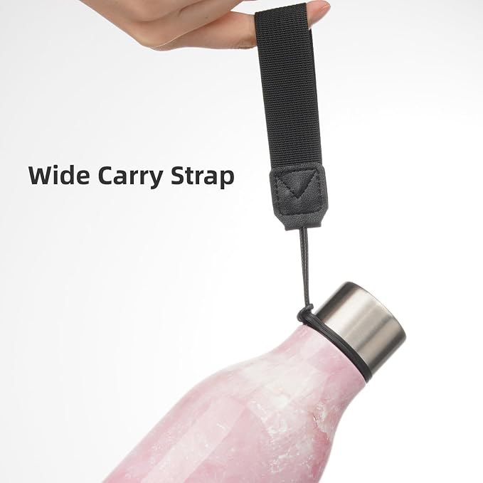 Insulated Water Bottle with Strap, 25 oz Double Wall Stainless Steel Vacuum - Image 4