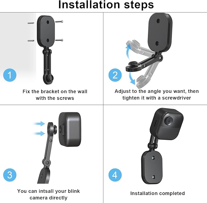 2 Pack Wall Mount for All-New Blink Outdoor & Blink XT / XT2, Mini Camera - Image 5