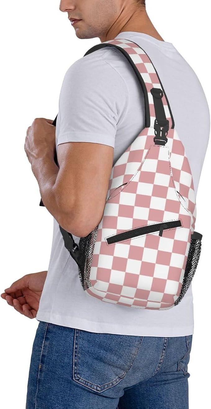 Checkered Crossbody Sling Bags for Women Men Checkerboard - Image 7