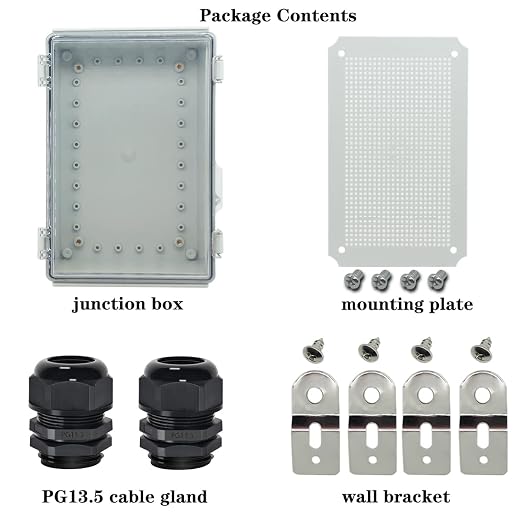Zulkit Junction Box IP67 Waterproof Electrical Box Hinged Clear Cover Stainless - Image 6