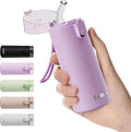 5oz Small Water Bottles with Straw, Mini Water Bottle with One-Hand Open Design by Exllena