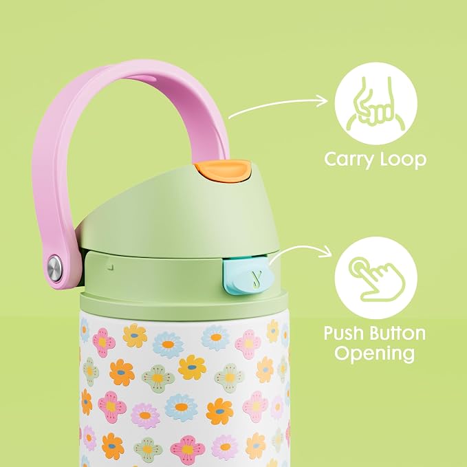18 oz Kids Water Bottle for School: Meoky 18 oz Stainless Steel Insulated Water - Image 6