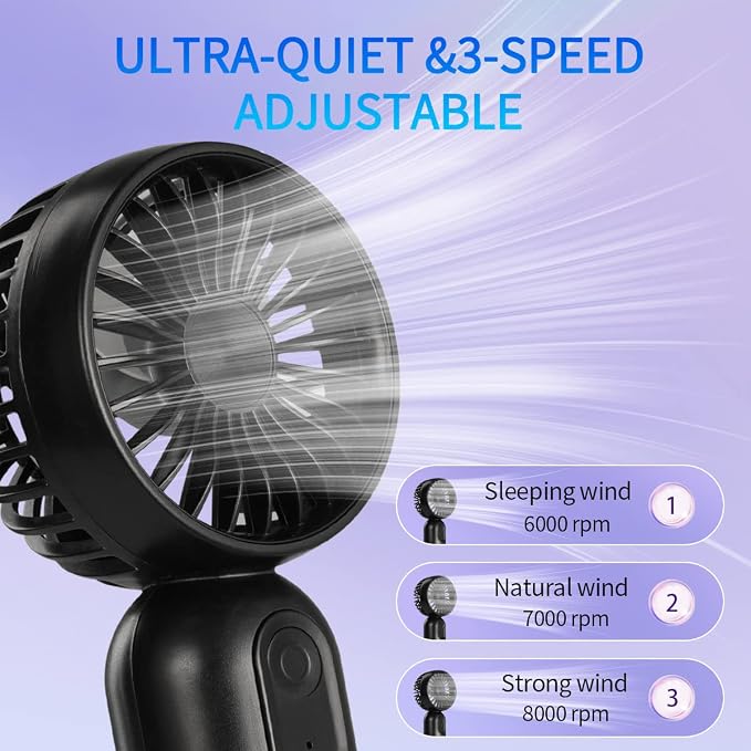 VanSmaGo Handheld Personal Small Fan - Image 5