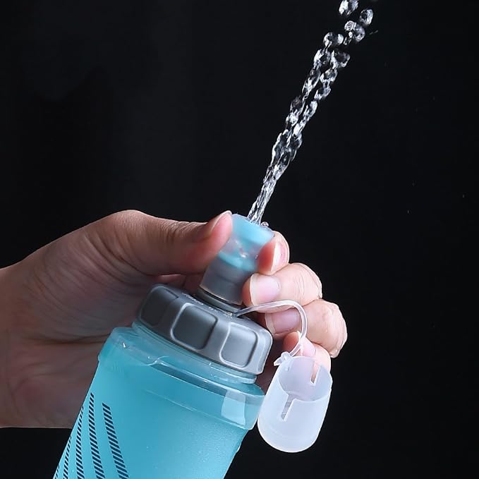 Azarxis TPU Soft Flask Collapsible Water Bottle Running Folding Gel Water - Image 7