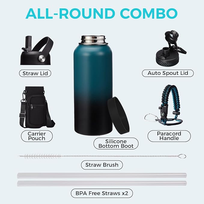 32oz/40oz/64oz Insulated Water Bottles - - Image 3