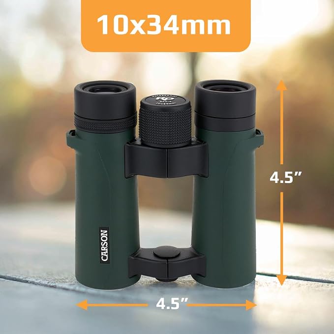Carson RD Series 10x34mm Open-Bridge Waterproof Compact High Definition - Image 2