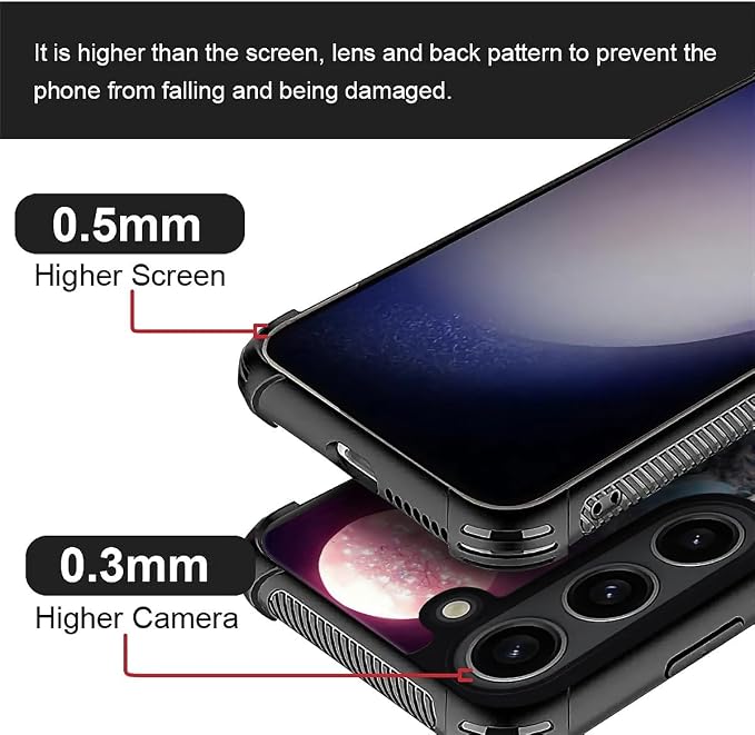 for Samsung Galaxy S23 Plus Case, Star Two Wolfs Howling Pattern Graphic Design - Image 5