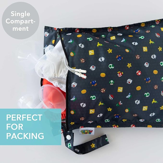 Bumkins Waterproof Wet Bag for Baby, Swim Suit, Cloth Diapers, Pump Parts - Image 2