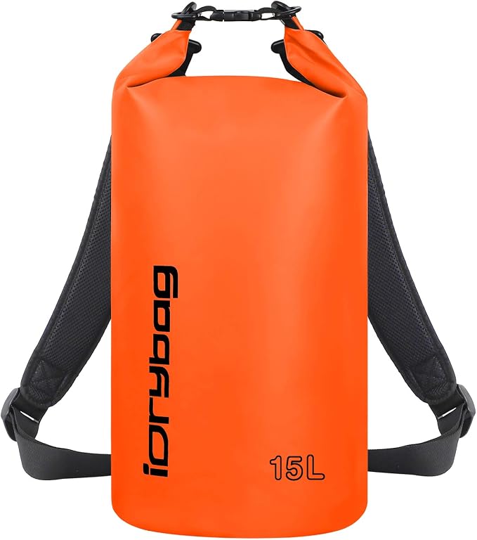 IDRYBAG Dry Bag for Kayaking Waterproof 2L/5L/10L/15L/20L, Small Dry Sack by iDrybag+