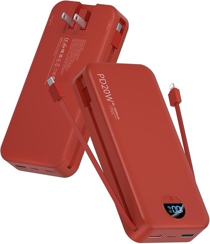 citicr Portable Charger Power Bank, 20000mAh PD20W USB C Fast Charging by CITICR