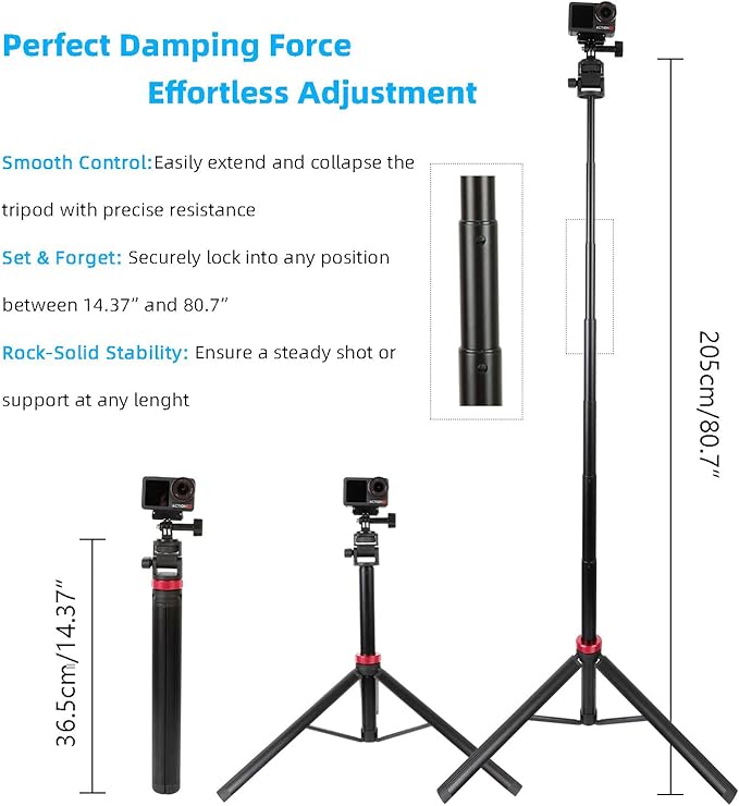 Osmo Action 6/5 pro 81" Extendable Selfie Stick & Tripod - Image 3