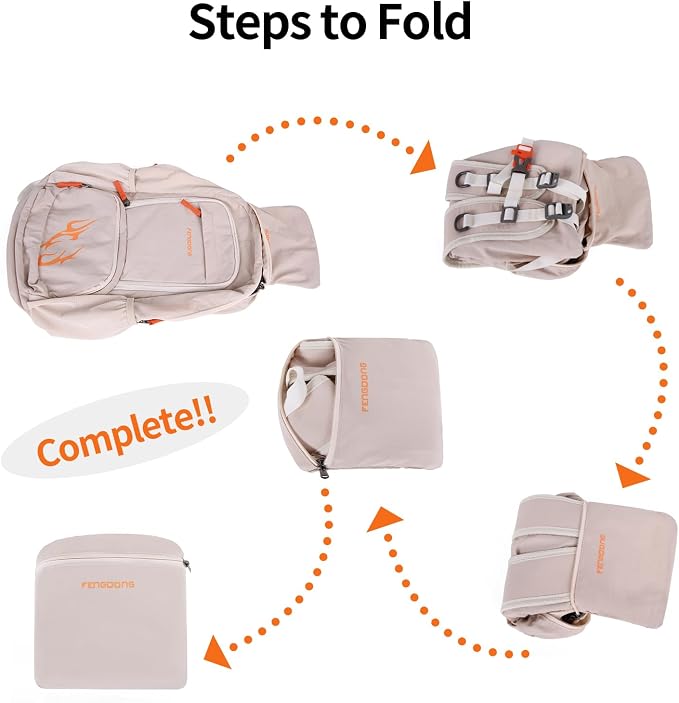 FENGDONG 35L Lightweight Foldable Waterproof Packable Travel Small Hiking - Image 3