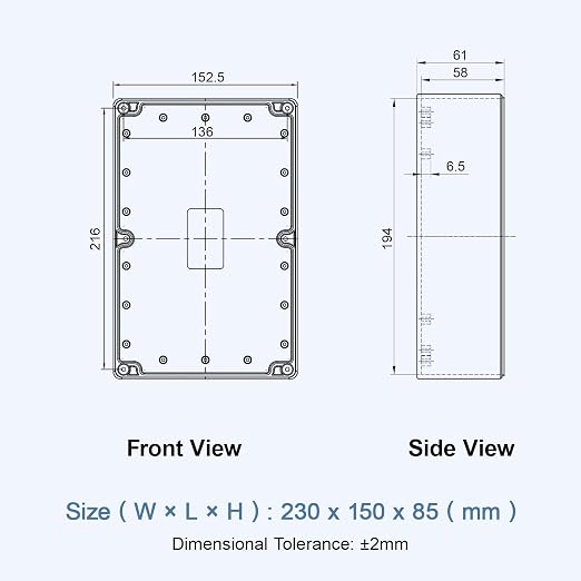 LeMotech Electrical Box Clear Cover Project Box IP65 Waterproof Junction Box - Image 8