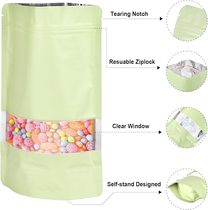 5.9"x8.6" 120pcs Mylar Bags for Food Storage, Smell Proof Bag - Image 3
