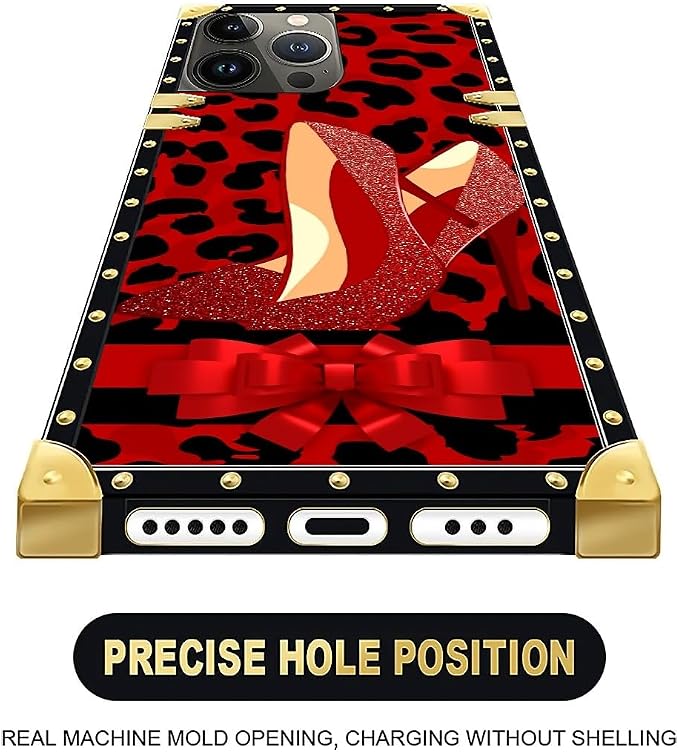 Compatible with iPhone 16 Pro Max Case, Elegant High Heels Luxury Golden - Image 5