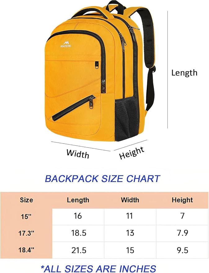 MATEIN 18.4 Inch TSA Approved Backpack, Extra Large 50 L Outdoor Carryon - Image 9