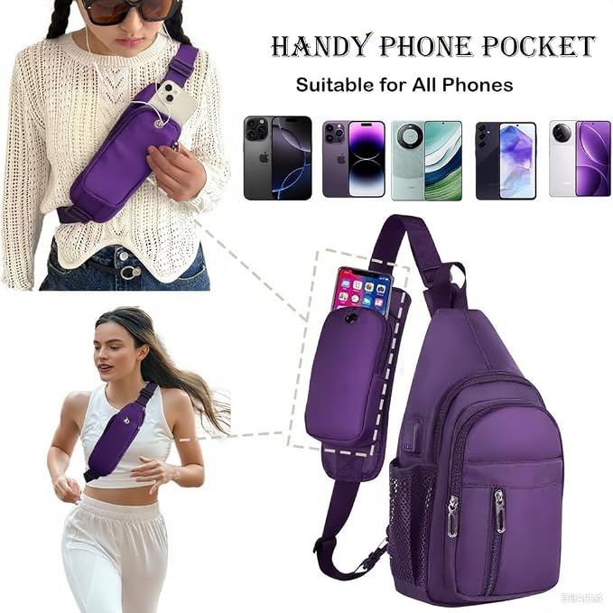 JENAGREEN Sling Backpack Crossbody Sling Bag, Cross Bag Adjustable Travel - Image 4