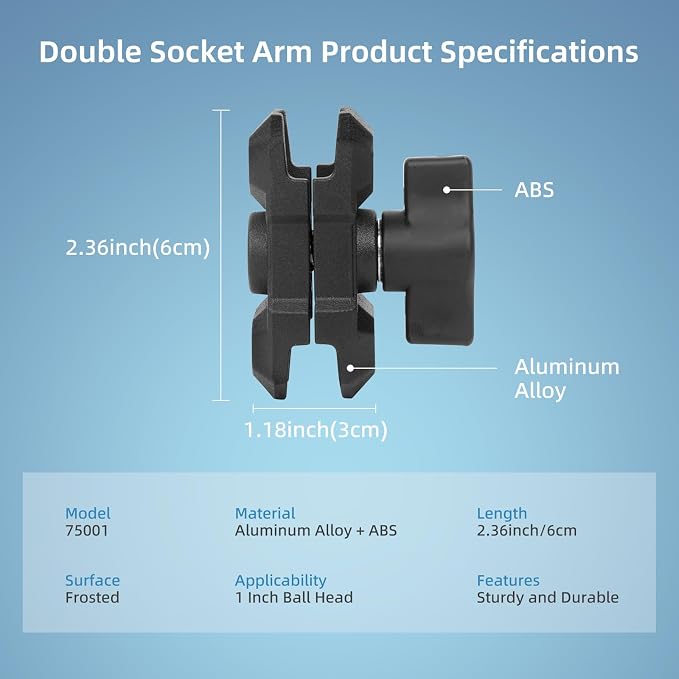 Double Socket Arm, Extension Arm Compatible - Image 4
