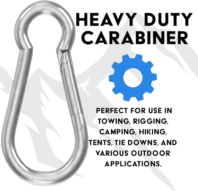 BoxerTool Heavy Duty Spring Snap Hooks 4Inch, 3/8" 20 Pack - Image 2