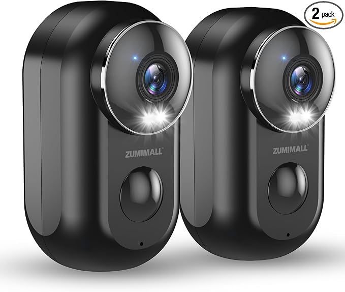 ZUMIMALL Security Cameras Wireless Outdoor, 2 Packs, 2K Cameras by ZUMIMALL