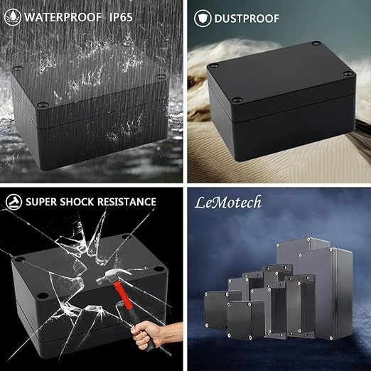 LeMotech Junction Box IP65 Waterproof Project Box Dustproof ABS Plastic - Image 7
