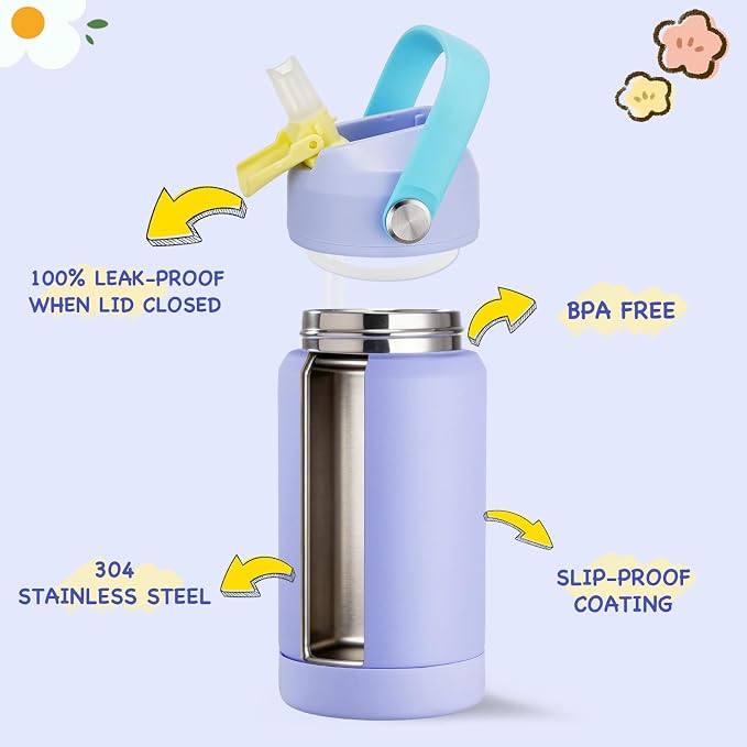 Kerilyn 12oz Water Bottle, Stainless Steel Insulated Water Bottle - Image 3