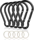 Carabiner Caribeaner Clip, Extra Large 4" Aluminum Carabeaner Keychain Hook by CampTek
