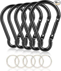 Carabiner Caribeaner Clip, Extra Large 4" Aluminum Carabeaner Keychain Hook by CampTek