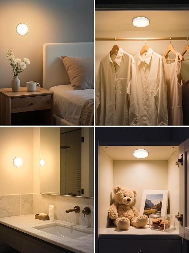 WILLED 3000K Dimmable Touch Lights, Battery Rechargeable Tap Lights, Magnet - Image 3