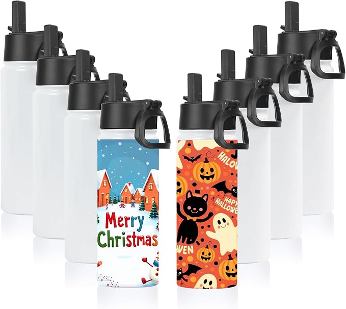 Volhoply 18oz Insulated Water Bottle Bulk 8 Pack, Kids Stainless Steel Water by LiveFully%EF%BC%8CDrinkFreely%E2%80%94KeepGoingwithVolhoply%EF%BC%81