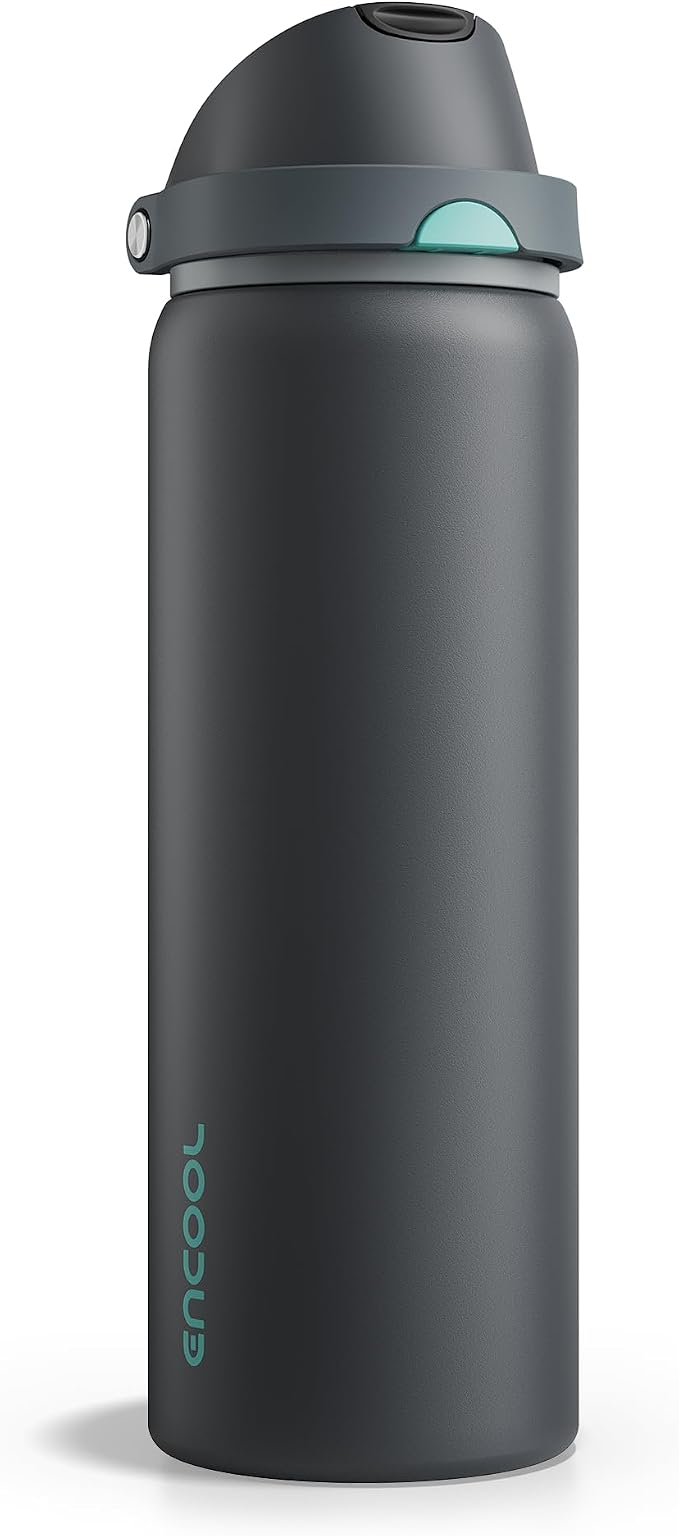 Insulated Water Bottle with Straw by ENCOOL