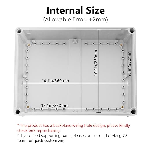 LeMotech Junction Box IP67 Waterproof Dustproof ABS Plastic Project Box - Image 3