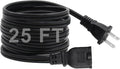 25 FT 2 Prong Extension Cord, 18AWG SPT-2 Indoor Male to Female Power Cord ETL by Gutedeal