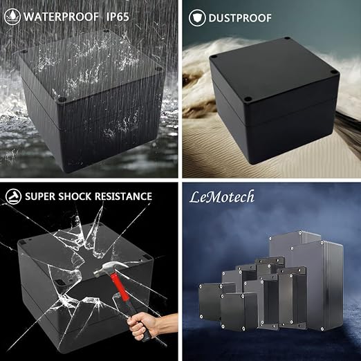 LeMotech ABS Plastic Electrical Project Case Power Junction Box, Project Box - Image 7