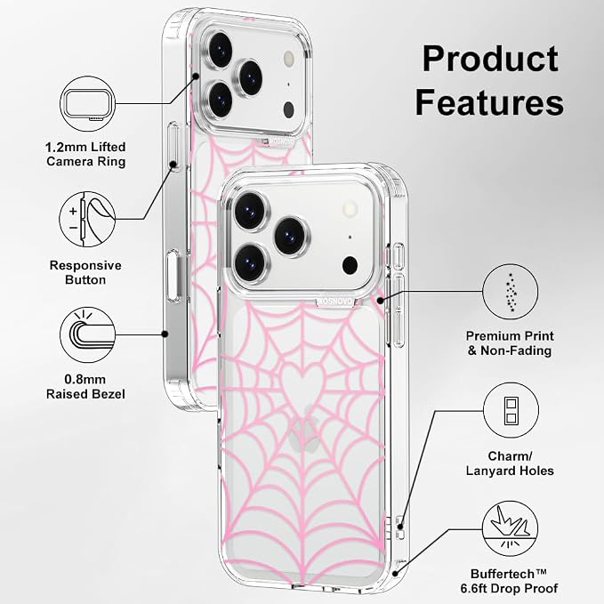 MOSNOVO for iPhone 17 Pro Case, Shockproof Military-Grade Protection 6.6ft Drop - Image 7