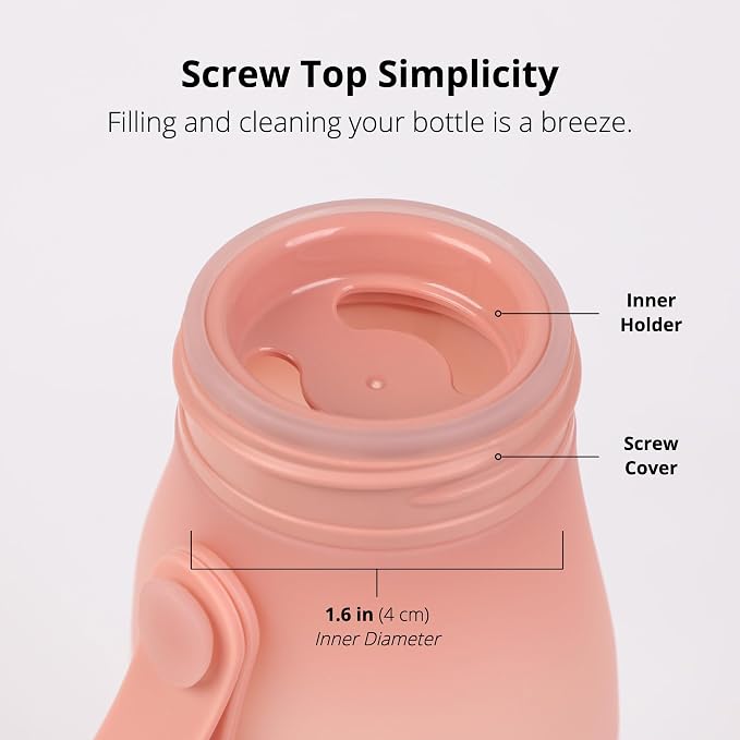 BLUE GINKGO Collapsible Water Bottle – Lightweight, Foldable Silicone Bottles - Image 5