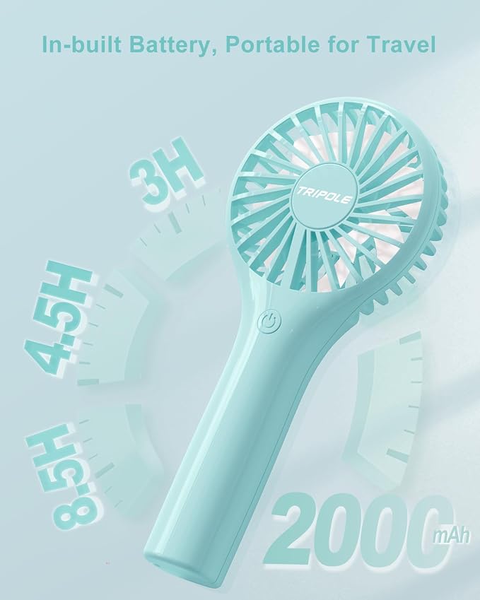 TriPole Mini Handheld Fan Portable Personal Fan - Image 4