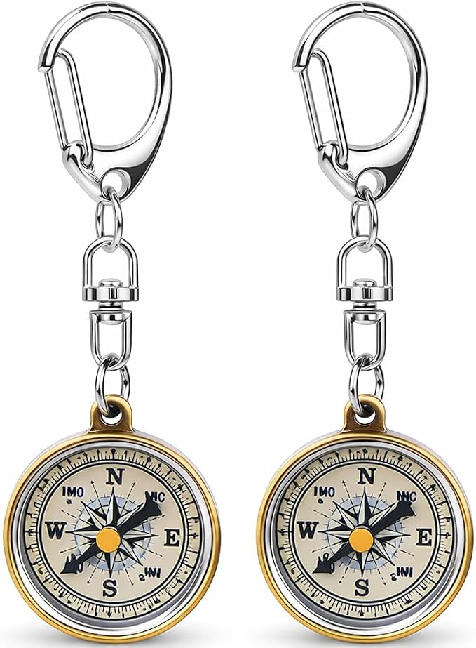 Pocket 2Pcs Outdoor Keychain Keychain by Alomejor