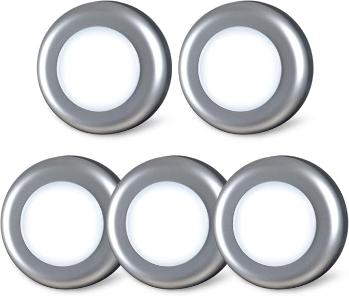 STAR-SPANGLED 5 Pack 2.8” Push Tap Lights, Stick on Touch Puck Lights AAA - Image 8