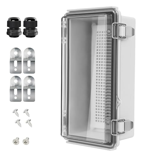 LeMotech Electrical Box, IP67 Waterproof Hinged Clear Cover Stainless Steel by LeMotech