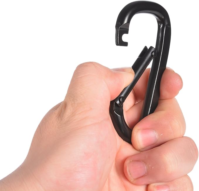 Carabiner Clip, Camping Accessories, Outdoors and Gym etc, D Shaped Spring Hook - Image 2