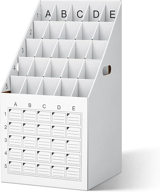 Menkxi 1 Pack 25 Slot Roll File Holder Vertical Blueprint Storage Organizer by Menkxi