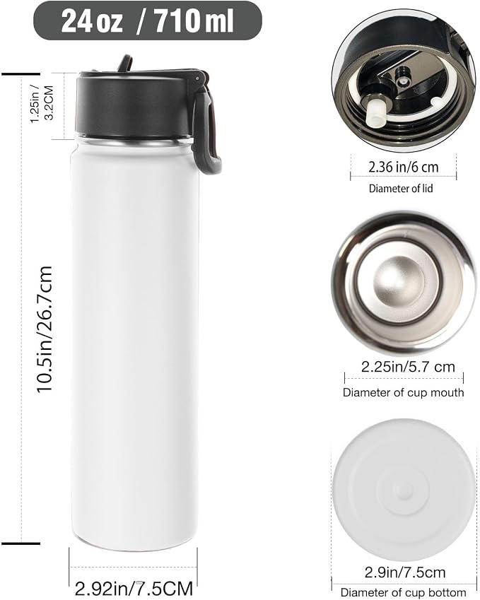 Volhoply 24 Ounce Insulated Water Bottle - Image 2