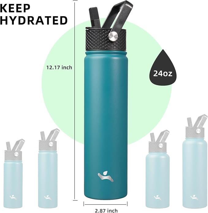 Konokyo Insulated Water Bottle 24oz Stainless Steel Sport Bottles - Image 5